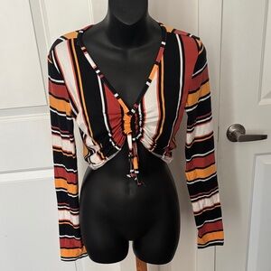 $5 ADD ON - Revamped Multicolor Striped Crop Top
